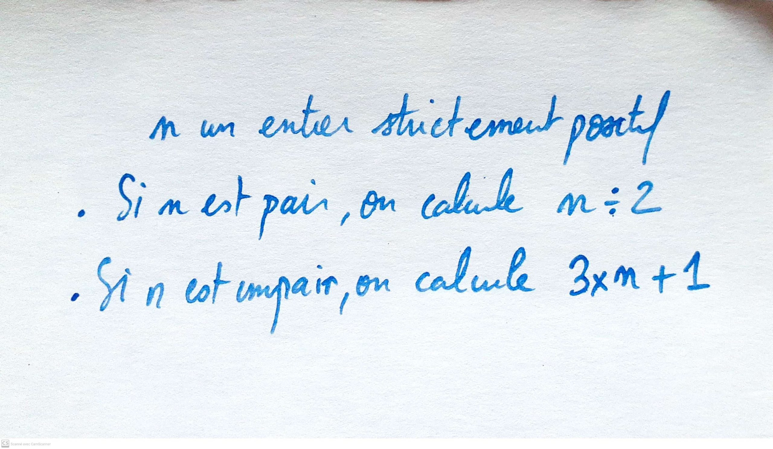 La conjecture de Syracuse